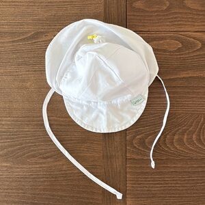 Kids' White Sun Hat with Chin Strap